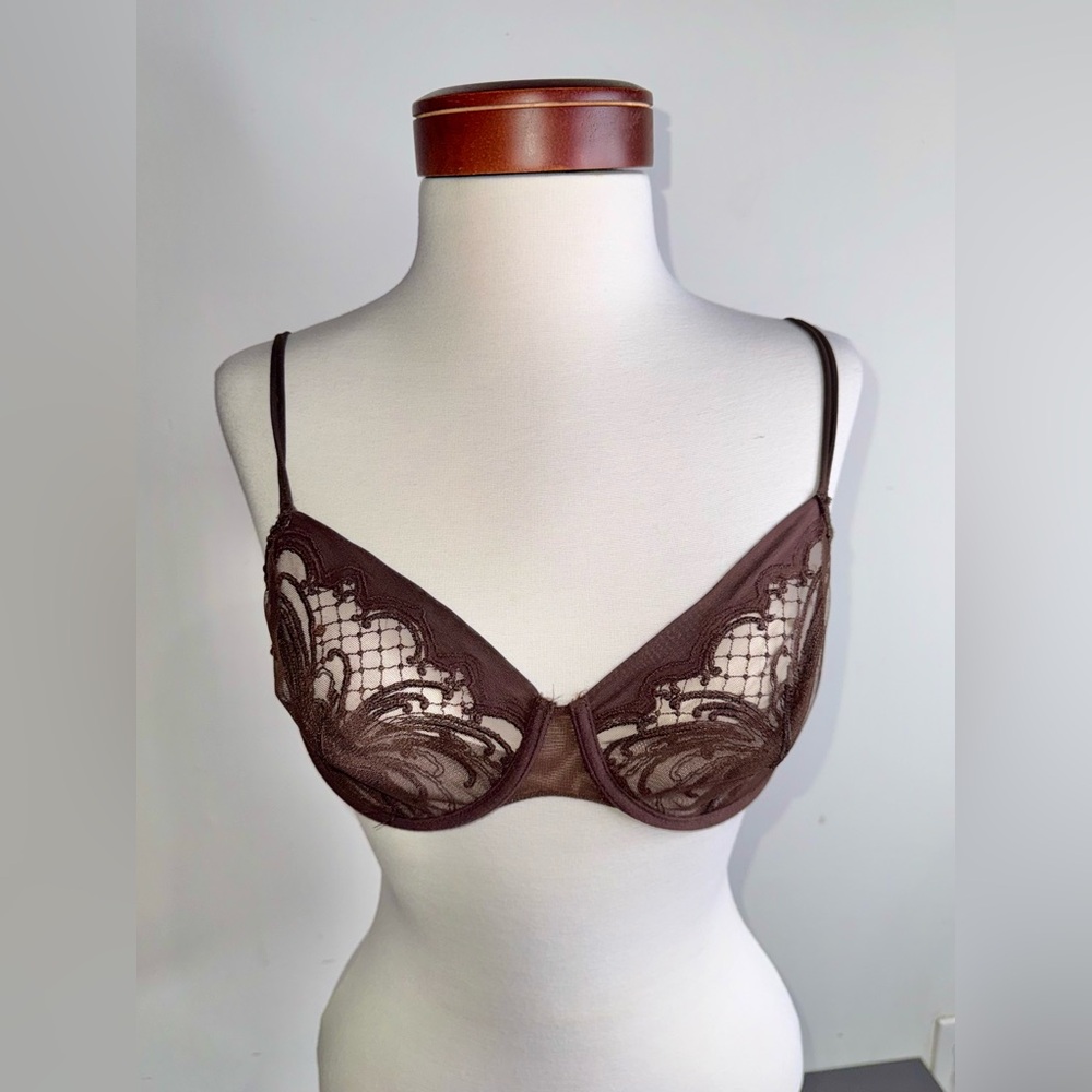 La Perla Brown Lace Underwire Bra